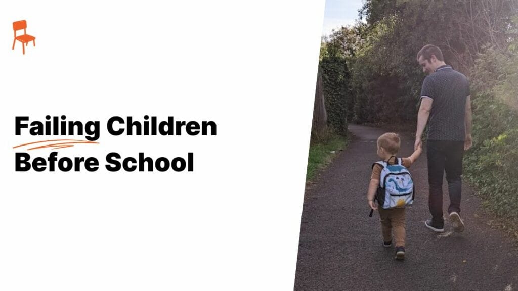 How Hertfordshire County Council Fails Children Before School – Oliver walking hand in hand with his dad along a quiet path surrounded by greenery.